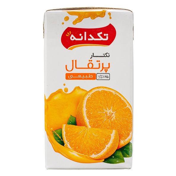 آبمیوه پرتقال طبیعی 125 میلی لیتری تکدانه